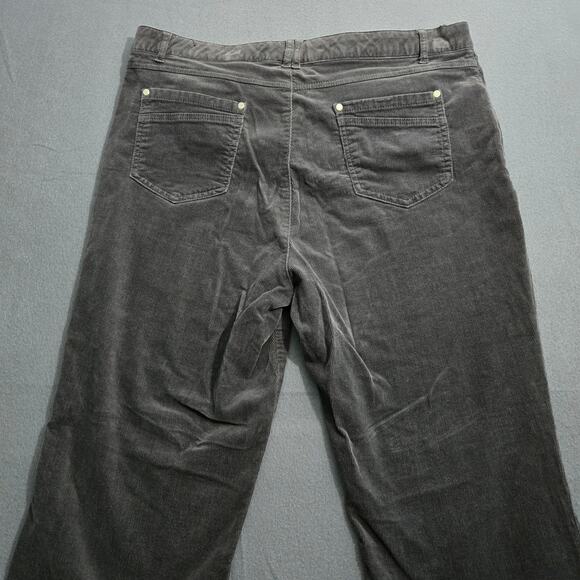 Erika Women 14 Gray Daria Corduroy Jeans Straight Leg - Picture 4 of 14